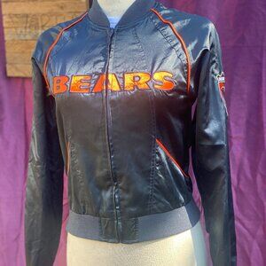 NFL Originals Chicago Bears Nylon Starter Jacket | Blue Orange Size S